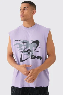 Oversized Extended Neck Boxy Drop Shoulder Washed Tank | UK^boohooMAN Sale