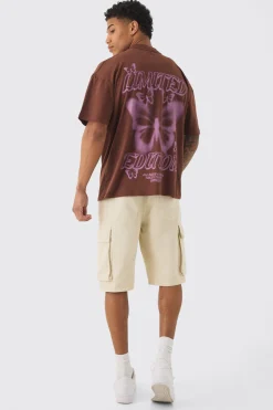 Oversized Extended Neck Blurred Butterfly Print T-shirt | UK^boohooMAN Discount