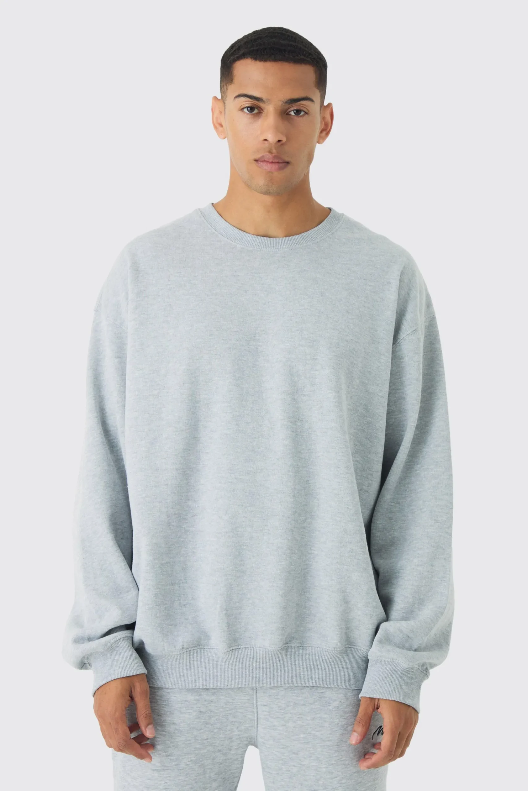 boohooMAN Oversized Extended Neck Basic Sweatshirt | UK| Hoodies & Sweatshirts