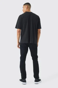 Oversized Extended Neck Dove Statue Graphic T-Shirt | UK^boohooMAN New