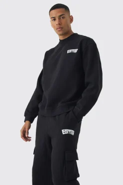 boohooMAN Oversized Extended Neck Edition Cargo & Sweatshirt Tracksuit | UK| Tracksuits