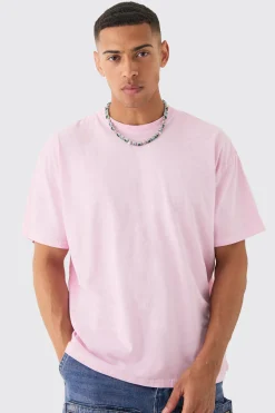 Oversized Extended Neck Flame Heart Wash Back Print T-shirt | UK^boohooMAN Outlet