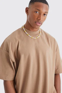 Oversized Extended Neck Heavyweight T-shirt | UK^boohooMAN Sale