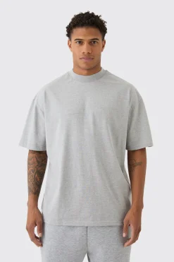 Oversized Extended Neck Heavyweight T-shirt | UK^boohooMAN