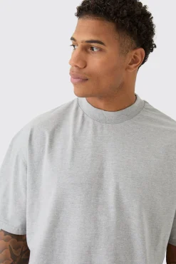 Oversized Extended Neck Heavyweight T-shirt | UK^boohooMAN