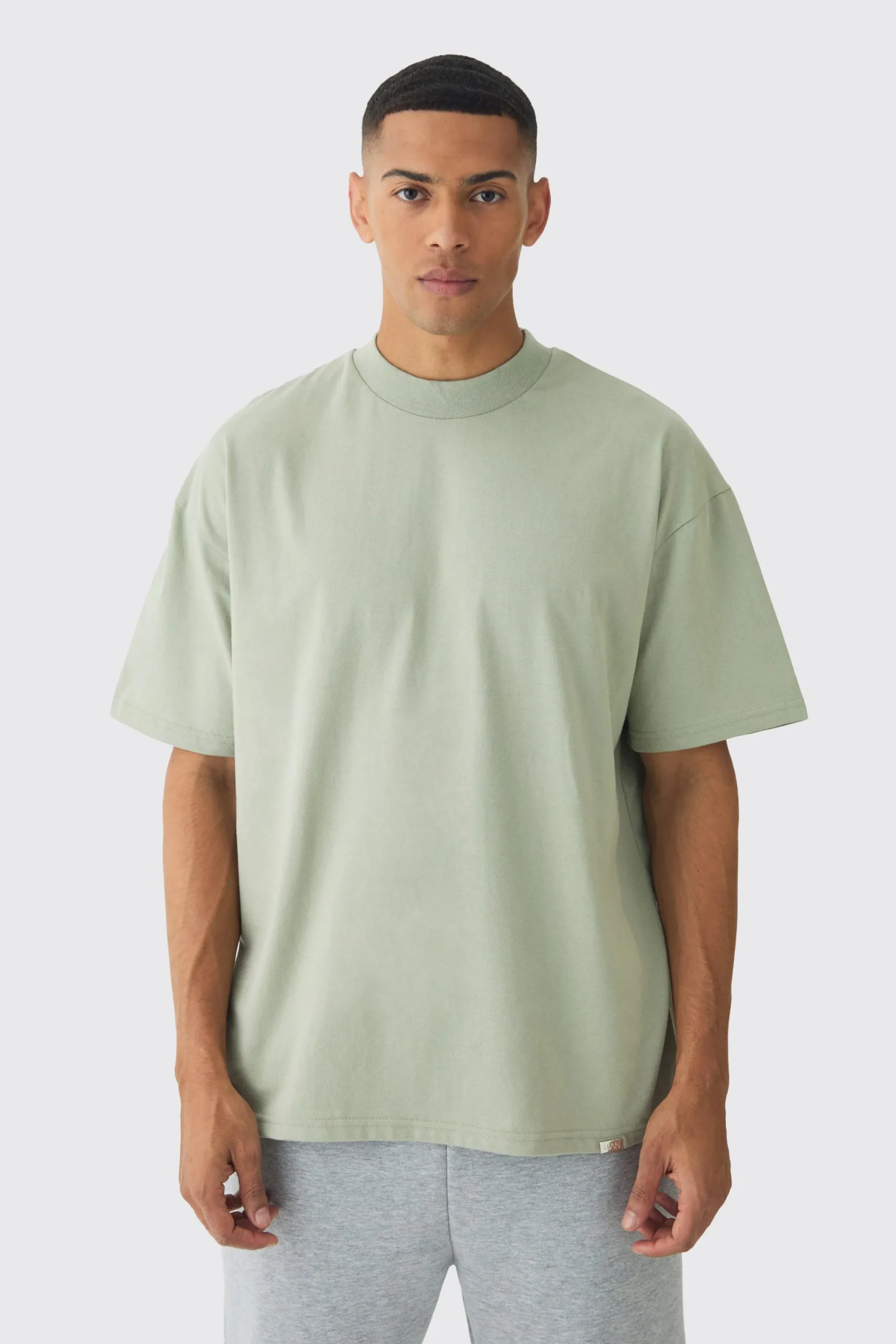 Oversized Extended Neck Heavyweight T-shirt | UK^boohooMAN New
