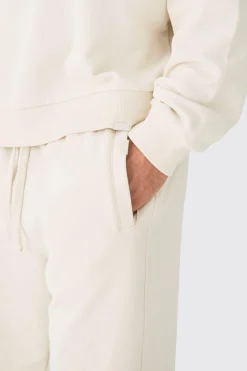 boohooMAN Oversized Extended Neck Heavy Sweatshirt Short Tracksuit | UK| Tracksuits