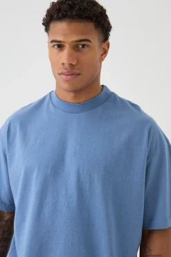 Oversized Extended Neck Heavy T-shirt | UK^boohooMAN Clearance