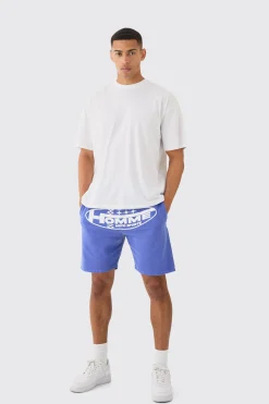 boohooMAN Oversized Extended Neck Homme Moto Large Graphic Shorts Set | UK| Sets & Co-Ords|Tracksuits