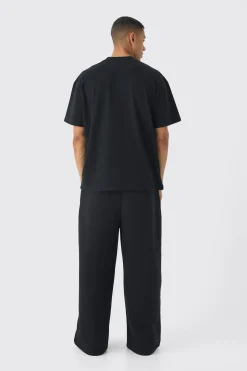 Oversized Extended Neck Heavyweight Woven Tab T-shirt | UK^boohooMAN Hot