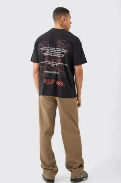 Oversized Extended Neck M Graphic T-shirt | UK^boohooMAN Discount