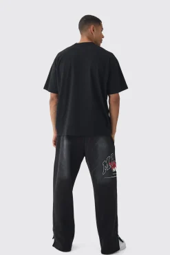 Oversized Extended Neck Major Printed T-Shirt | UK^boohooMAN Best