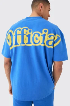 boohooMAN Oversized Extended Neck Official Spray Graffiti T-shirt And Shorts Set | UK| Tracksuits