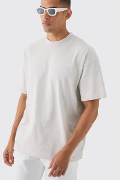 Oversized Extended Neck Rose Embossed T-shirt | UK^boohooMAN Best