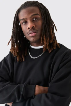 boohooMAN Oversized Extended Neck Sweatshirt | UK| Hoodies & Sweatshirts
