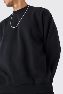 boohooMAN Oversized Extended Neck Sweatshirt | UK| Hoodies & Sweatshirts