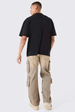 Oversized Extended Neck Space Graphic T-shirt | UK^boohooMAN Outlet