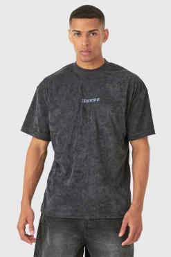 Oversized Extended Neck Towelling Homme T-shirt | UK^boohooMAN Best
