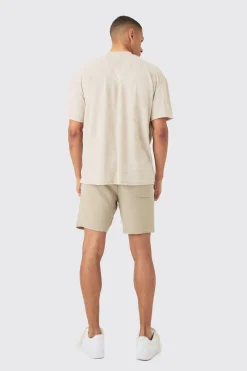 Oversized Extended Neck Towelling Homme T-shirt | UK^boohooMAN New