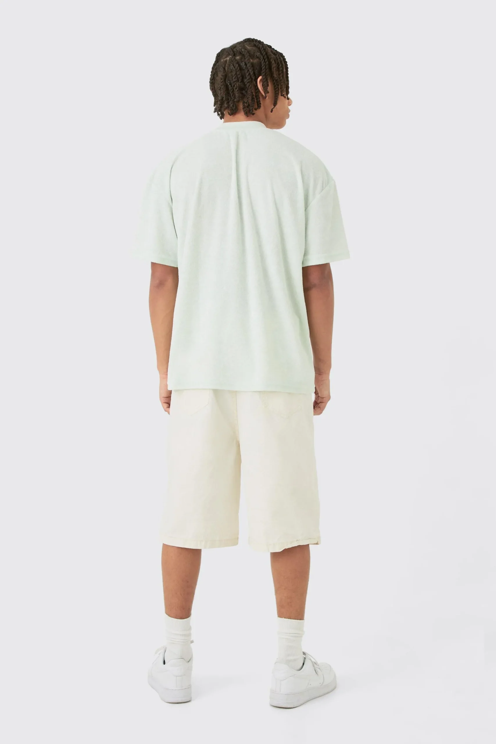 Oversized Extended Neck Towelling Homme T-shirt | UK^boohooMAN Online