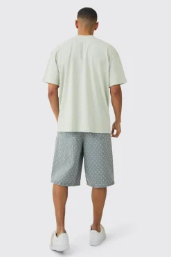 Oversized Extended Neck Twenty Graphic T-shirt | UK^boohooMAN Hot