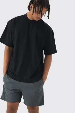 boohooMAN Oversized Extended Neck Worldwide Back Print T-shirt & Swim Set | UK| Sets & Co-Ords|Tracksuits