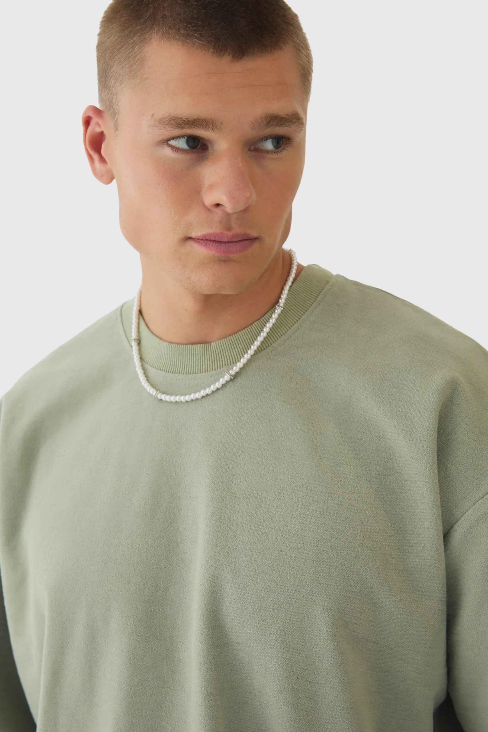 Oversized Extra Boxy Half Sleeve Reverse Loopback T-shirt | UK^boohooMAN