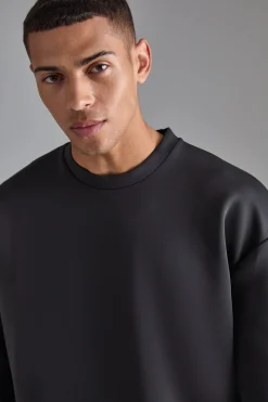 Oversized Extra Boxy Half Sleeve Scuba T-shirt | UK^boohooMAN Online