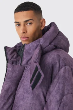 boohooMAN Oversized Extreme Padded Washed Hooded Puffer Coat In | UK| Coats & Jackets