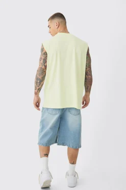 Oversized Faded Large Graphic Tank | UK^boohooMAN Outlet