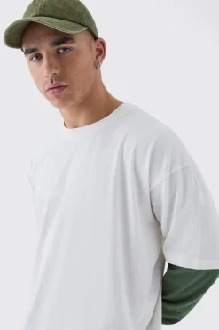Oversized Faux Layer T-Shirt | UK^boohooMAN