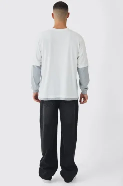 Oversized Faux Layer T-Shirt | UK^boohooMAN Outlet