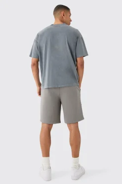 boohooMAN Oversized Fit Star Applique Shorts | UK| Shorts