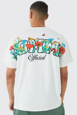 Oversized Floral Homme Over The Seam T-shirt | UK^boohooMAN New