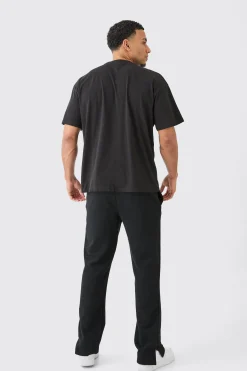 Oversized Floral Statue Graphic T-shirt | UK^boohooMAN Online