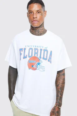 Oversized Florida License T-shirt | UK^boohooMAN Online