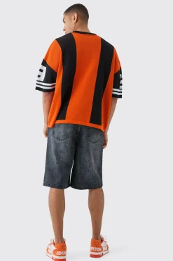 Oversized Football Knitted T-shirt | UK^boohooMAN