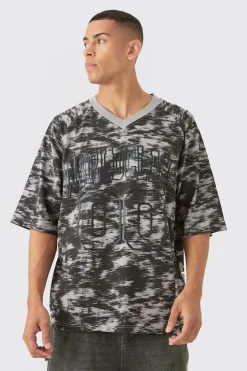Oversized Football World Class Abstract Concrete T-shirt | UK^boohooMAN Outlet
