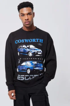 boohooMAN Oversized Ford Cosworth License Sweatshirt | UK| Hoodies & Sweatshirts