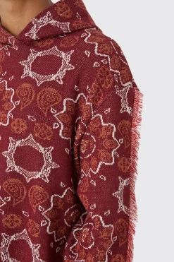 boohooMAN Oversized Fringed Heavyweight Jacquard Tapestry Hoodie | UK| Hoodies & Sweatshirts