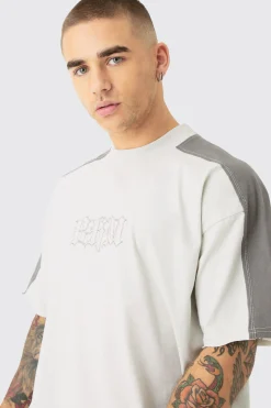 Oversized Gothic BM Applique T-shirt | UK^boohooMAN Outlet