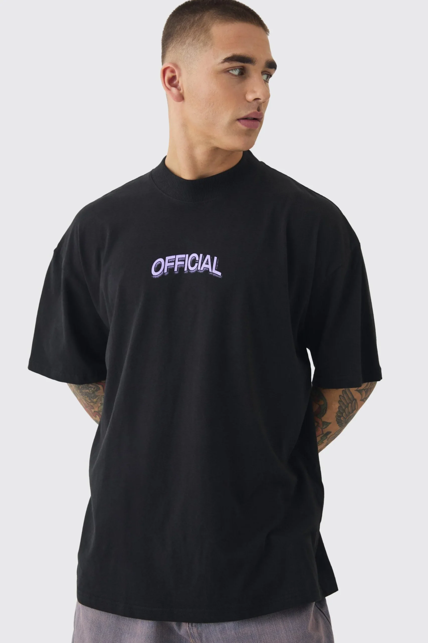 Oversized Gothic Skull Flame Print T-shirt | UK^boohooMAN Best