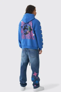 boohooMAN Oversized Graffiti Bear Print Hoodie | UK| Hoodies & Sweatshirts
