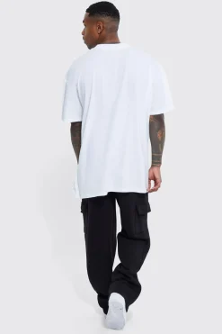 Oversized Graffiti Extended Neck T-shirt | UK^boohooMAN