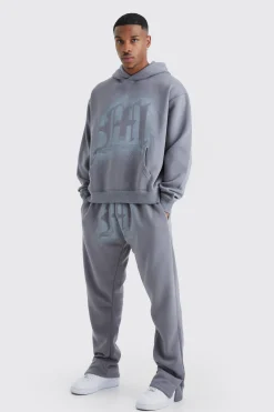 boohooMAN Oversized Graffiti Spray Graphic Tracksuit | UK| Tracksuits