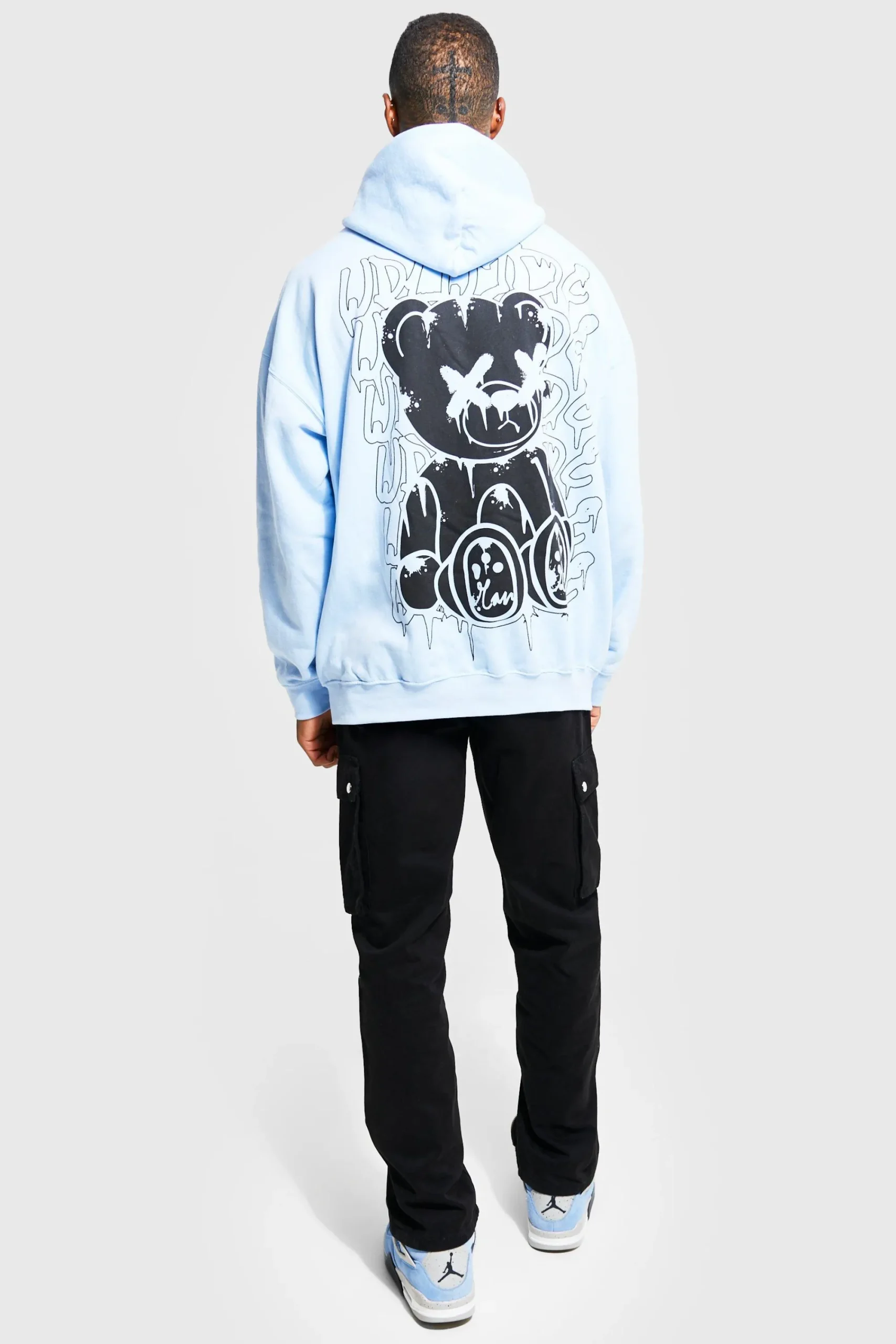 boohooMAN Oversized Graffiti Teddy Hoodie | UK| Hoodies & Sweatshirts