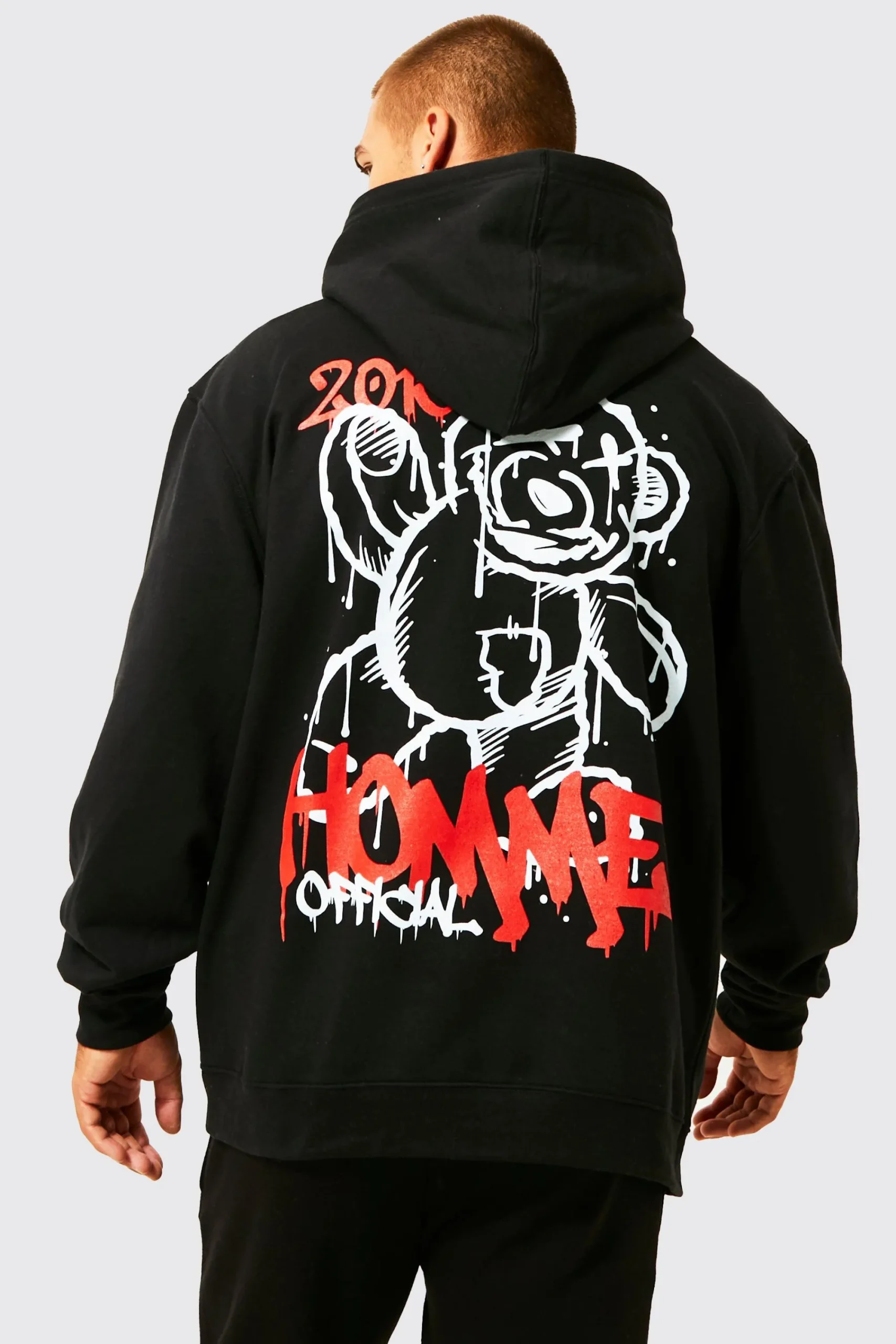 boohooMAN Oversized Graffiti Teddy Graphic Hoodie | UK| Hoodies & Sweatshirts