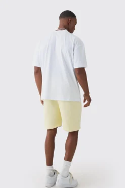 boohooMAN Oversized Graphic Printed T-shirt And Short Set | UK| Sets & Co-Ords|Tracksuits