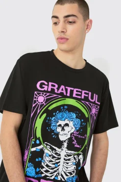 Oversized Grateful Dead Band License T-shirt | UK^boohooMAN New