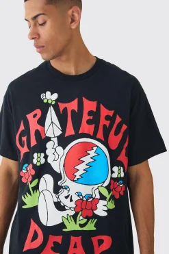 Oversized Grateful Dead Large Scale License Print T-Shirt | UK^boohooMAN Best